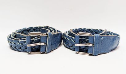 CACHAREL
Pair of adjustable light blue braided...