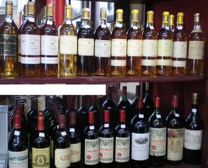 Vins dont : 
PETRUS – YQUEM 