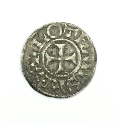 CAROLINGIAN. LOTHAIRE (954-986) Denier for...