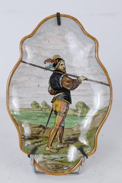 BLOIS - ULYSSE : Coupelle ovale en faience...