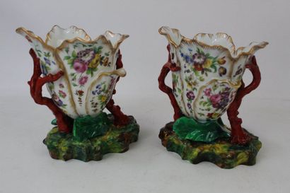 Jacob PETIT (1796-1868) : Paire de vases...