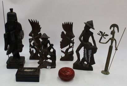 ASIE : Réunion de diverses statuettes en...