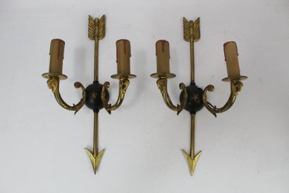 BAGUES (dans le gout de) : Paire d'appliques...