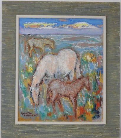 Michel LABONNE (1912-1990) : Dakerou et Kristal....