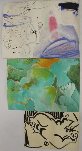 Jacques VIMARD (1942) Deux aquarelles sur...