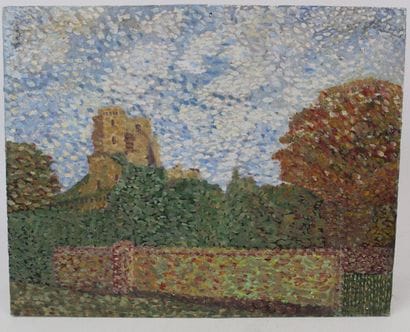 Ecole Pointilliste : Lavardin ruines du château....