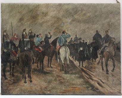 P. CHAMPDAVOINE (XIX-XXème siècle) : Troupes...