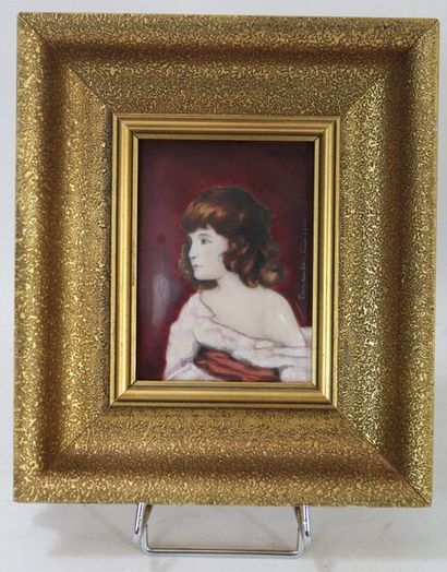 Georges PAPAULT - Limoges : Portrait de fillette....