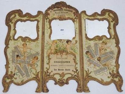 Petit paravent publicitaire formant miroir...