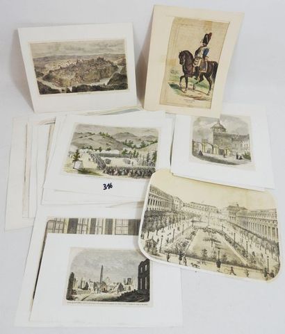Réunion de gravures XIX eme sur le thème...