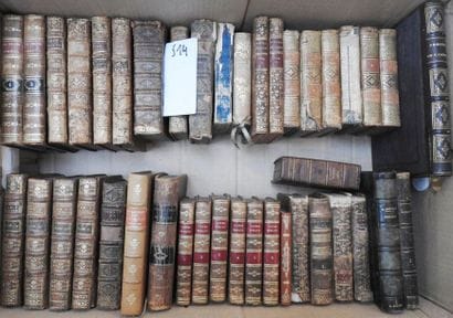 Lot de livres reliures cuir et demi cuir...
