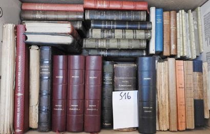 Lot de livres reliure demi cuir et divers...