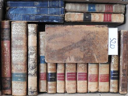 Lot de livres XIXe reliés cuir ou demi-cuir,...