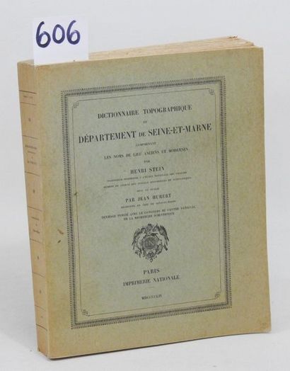 Henri STEIN - La SEINE et MARNE - 

Le DICTIONNAIRE...