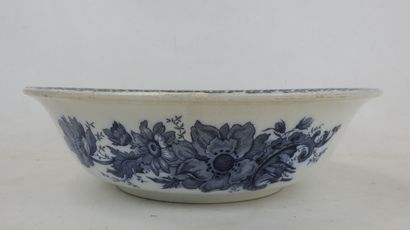 SAINT AMAND : Anémone, large cuvette en faience...