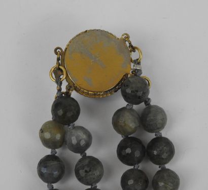 COLLIER fantaisie, composé de deux rangs...