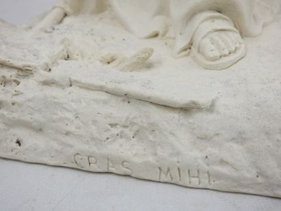 GATELLIER (XXe) : Cras Mihi. Sujet en plâtre....