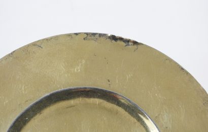 PATENE en vermeil gravé d'une croix, IHS...