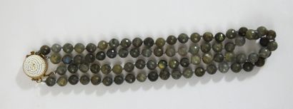 COLLIER fantaisie, composé de deux rangs...
