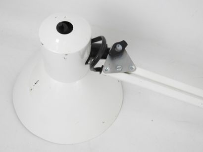 LAMPE d'architecte en métal laqué blanc à...
