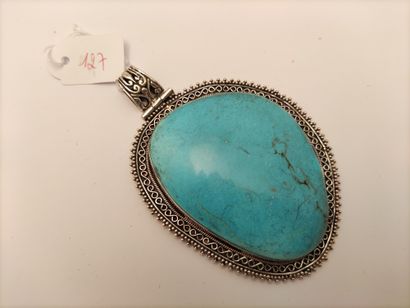 IMPORTANT PENDENTIF en argent (925 millièmes)...