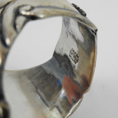 ANTON STERLING MEXICO, bracelet manchette...