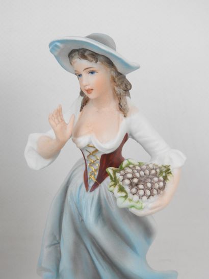 CAPODIMONTE: deux personnages en biscuit...