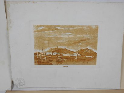 Un lot de quatre lithographies et reproductions...