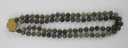 COLLIER fantaisie, composé de deux rangs...