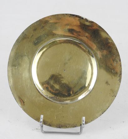 PATENE en vermeil gravé d'une croix, IHS...