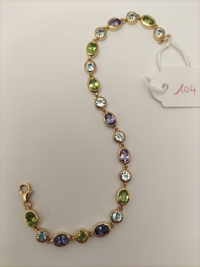 BRACELET en vermeil (925 millièmes) serti...