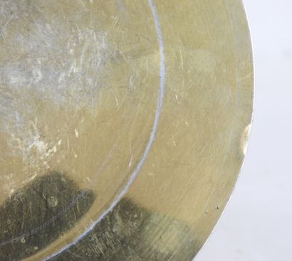 DEJEAN : PATENE en vermeil gravé d'une croix....