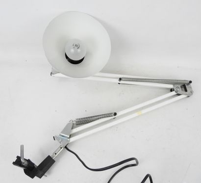 LAMPE d'architecte en métal laqué blanc à...