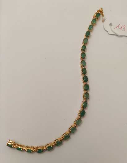 BRACELET en vermeil (925 millièmes) serti...