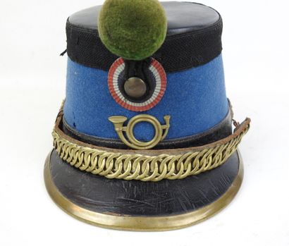 FRANCE. Shako modèle 1872 de chasseur à cheval,...