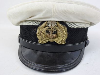 JAPON. Casquette d'été d'officier de la marine...