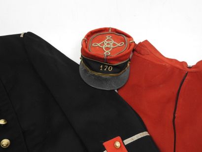 FRANCE. Uniforme d'un adjudant du 170e d'infanterie...