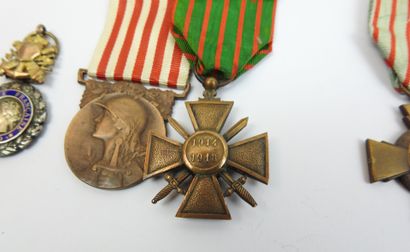 FRANCE. Suite de 5 médailles 14-18, croix...
