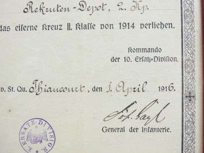 ALLEMAGNE. Croix de fer de 2e classe, fabrication...
