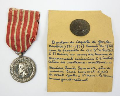 FRANCE. Médaille d'Italie en argent signée...
