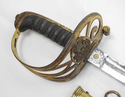 ANGLETERRE. Sabre d'officier d'infanterie...