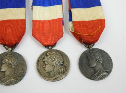 FRANCE. Lot de 6 médailles d'honneur anciennes...