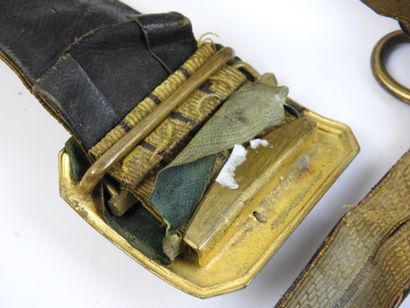 FRANCE. Ceinturon porte-épée d'officier de...