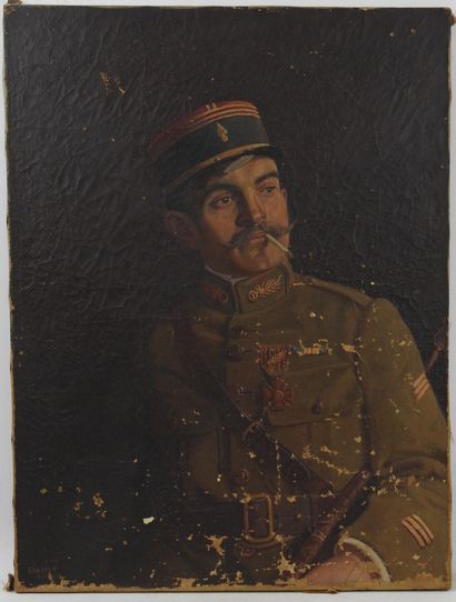 MARCO E. Portrait d'un capitaine du 2e régiment...