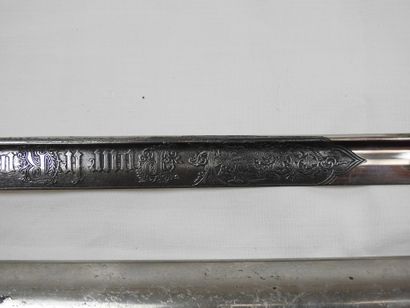 BELGIQUE. Sabre d'officier modèle 1889, garde...