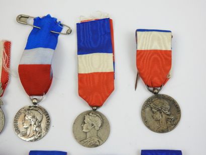 FRANCE. Lot de 10 médailles d'honneur en...