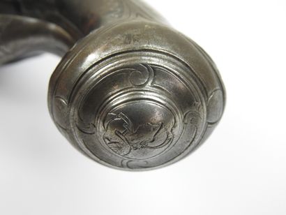 FRANCE. Pistolet à silex de voyage à double...