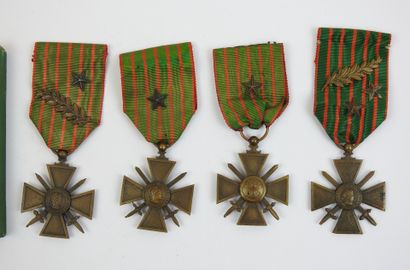 FRANCE. Suite de croix de guerre attribuées...