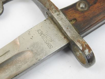 BRESIL. Baïonnette modèle 1934, lame signée...