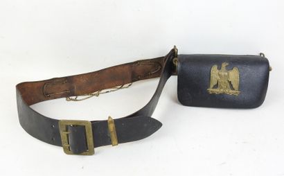 FRANCE. Giberne de petite tenue d'officier...
